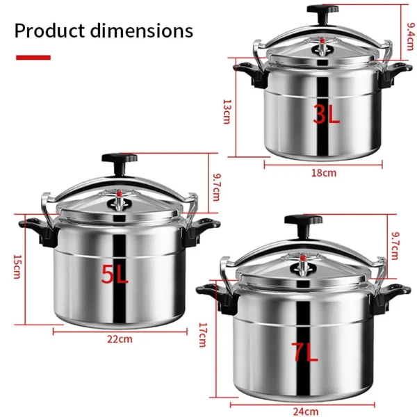 Olla a presión profesional 3L/5L/7L de aluminio - Image 6
