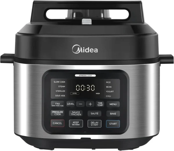 Olla multifunción Midea 9 en 1 de 6L con 12 programas para cocinar fácil