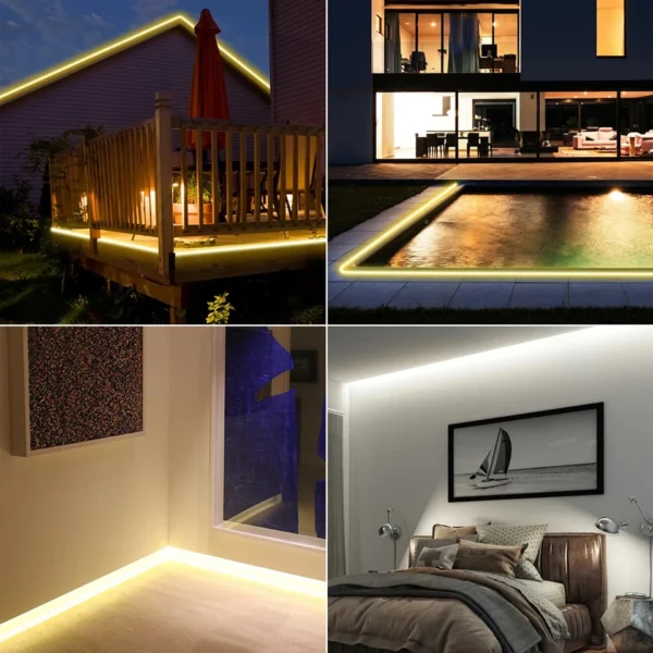 Tira LED COB 220V Impermeable – Alta Luminosidad para Interior y Exterior - Image 4