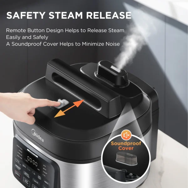 Olla multifunción Midea 9 en 1 – 6L con 12 programas - Image 3