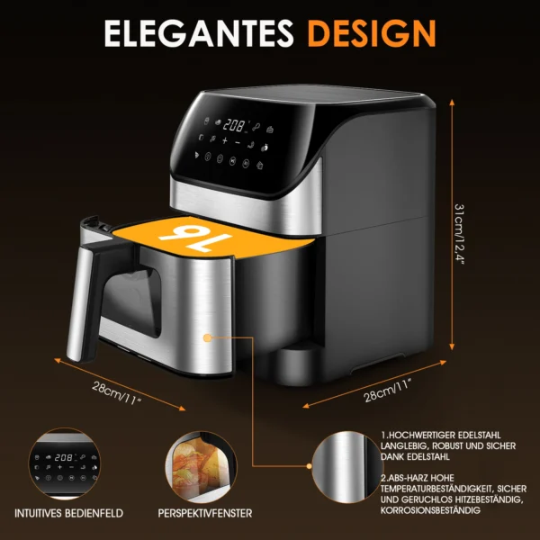 Robot de Cocina Multifunción 4,5L con Pantalla Táctil – 10 Programas – Amasadora, Batidora y Cocción Automática - Image 6
