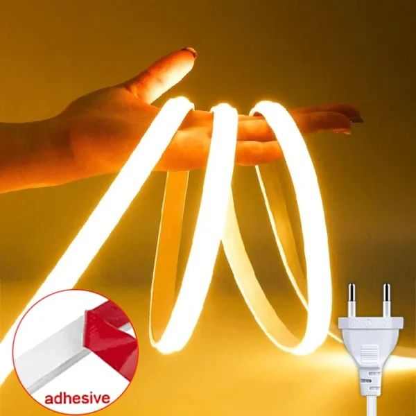 Tira LED COB 220V Impermeable – Alta Luminosidad para Interior y Exterior - Image 7
