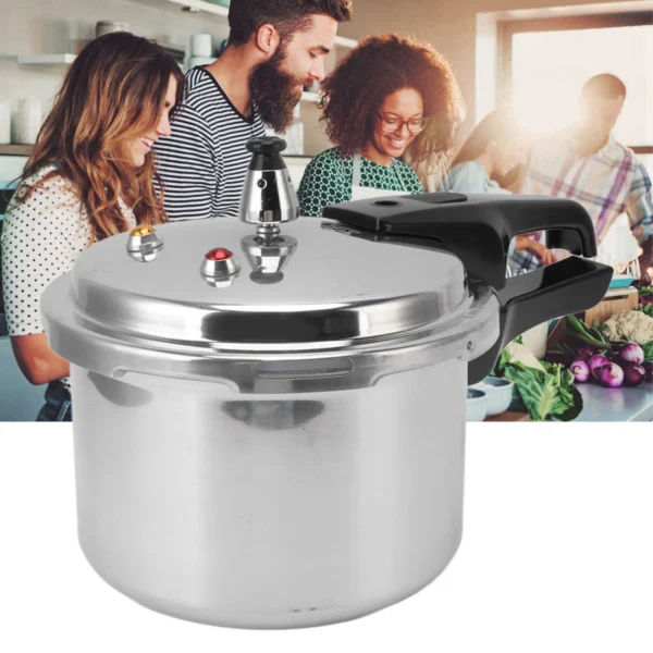 Olla a presión de aluminio 3L para cocina de gas, resistente y segura