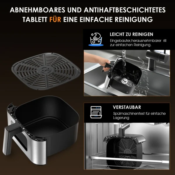 Robot de Cocina Multifunción 4,5L con Pantalla Táctil – 10 Programas – Amasadora, Batidora y Cocción Automática - Image 5