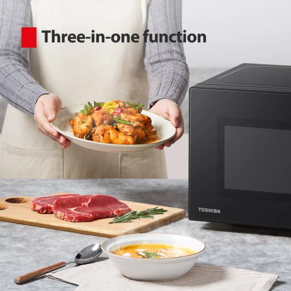 Microondas Toshiba MW2-MG20P con grill 1000W – Negro - Image 3