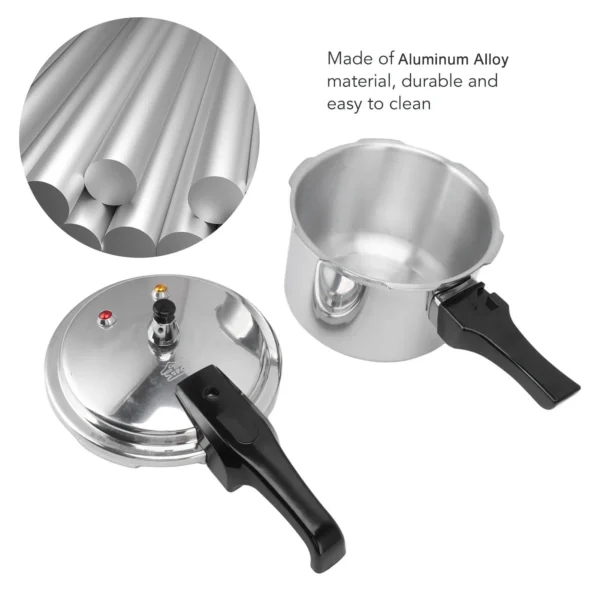 Olla a presión de 3L – Aluminio para cocina de gas - Image 3